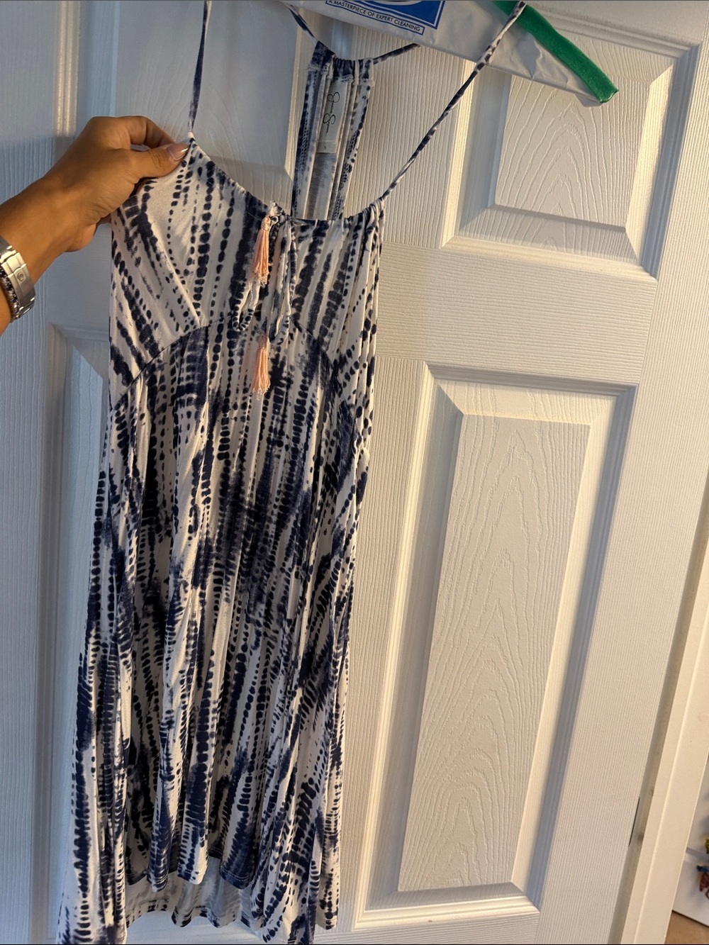 Jessica Simpson  Tie-Dye Maxi Dress with Tassel Detail